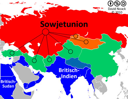 Karte - Sowjetische Außenpolitik in den 1920er Jahren